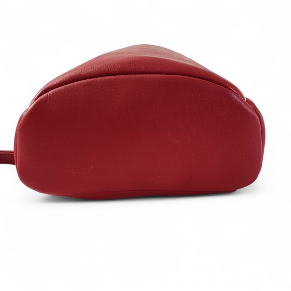 THE TREND Mini leather backpack with double compartment red - Picture 7 of 16